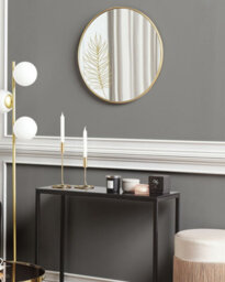 Beliani Wall Mirror Sauvie 57 Cm 57 Cm Gold - thumbnail 2