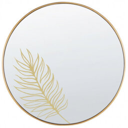 Beliani Wall Mirror Sauvie 57 Cm 57 Cm Gold - thumbnail 1