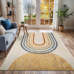 Livabliss Lillian-Washable Multicoloured Grey Modern Living Dining Rug 200 X 275 Cm Easy Care, Non Shedding - thumbnail 2