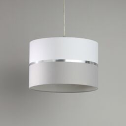 Inlight Isonoe Grey & White Drum Cylinder Light Shade (D)30Cm - thumbnail 5