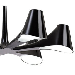 Luminosa Lighting Luminosa Ora Telescopic Convertible To Semi Flush 6 Light E27, Gloss Black/polished Chrome - thumbnail 7