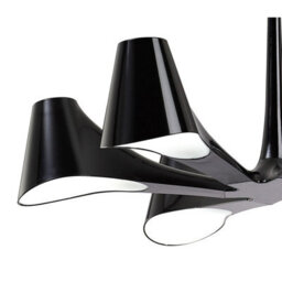Luminosa Lighting Luminosa Ora Telescopic Convertible To Semi Flush 6 Light E27, Gloss Black/polished Chrome - thumbnail 6