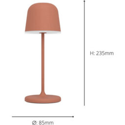 Loops 2 Pack Stylish Modern Orange Led Table Lamp For Indoor Home Decor - thumbnail 5