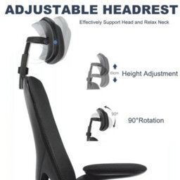 Computer Desk Chair Mesh Office Chair Headrest Back Support - thumbnail 3