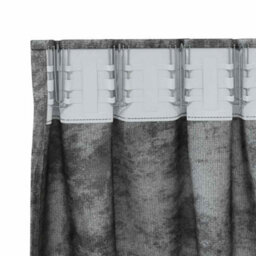Berkfield Curtain With Curtains 2 Pcs Grey 175 X 140 Cm Velvet - thumbnail 4