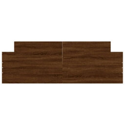 Berkfield Bed Frame With Headboard And Footboard Brown Oak 160X200 Cm - thumbnail 4