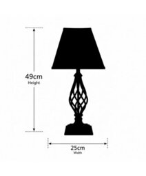 Lighting Supermarket Kingswood Barley Twist Square Base Traditional Table Lamp - Antique Brass - thumbnail 5