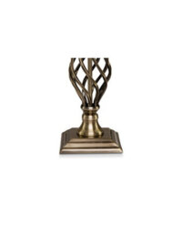 Lighting Supermarket Kingswood Barley Twist Square Base Traditional Table Lamp - Antique Brass - thumbnail 3