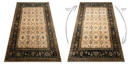 RugsX Wool Carpet Omega Avila Ornament Frame Cognac Brown 235X350 Cm - thumbnail 3