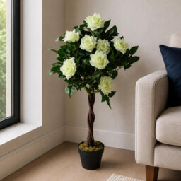 Leaf Artificial Cream Rose Tree Wedding Twisted Vine Detail 90Cm (3Ft) - thumbnail 7