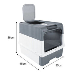Xl Large Cat Litter Box Deodorize Selfcleaning Cat Pan Drawer Hooded Cat Tray - thumbnail 2