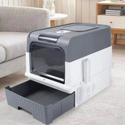 Xl Large Cat Litter Box Deodorize Selfcleaning Cat Pan Drawer Hooded Cat Tray - thumbnail 3