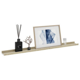 Berkfield Wall Shelves 4 Pcs White And Sonoma Oak 100X9X3 Cm - thumbnail 3