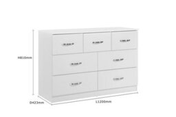 Swish Furniture Paddington 7 Drawer Chest Of Drawers Bedroom Furniture Storage Organisation Dresser - thumbnail 3