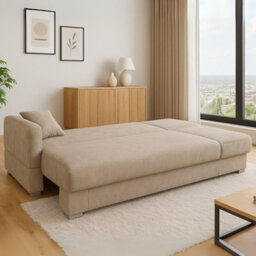 Gabi Grey Sofa Bed With Storage Comfortable 3 Seater Couch With Sleeping Function Orinoco22 - thumbnail 5
