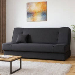 Gabi Grey Sofa Bed With Storage Comfortable 3 Seater Couch With Sleeping Function Orinoco22 - thumbnail 3