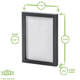 "Nicola Spring Photo Frames - A5 (6"" X 8"") - Black - Pack Of 2" - thumbnail 3