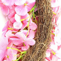 Leaf Artificial Pink Floral Blossom Wreath Botanik - thumbnail 5