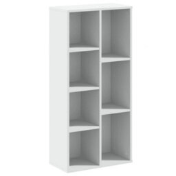 Berkfield Bookcase White 50X25X105 Cm Engineered Wood - thumbnail 2
