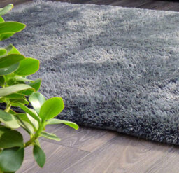 Shaggy Rug Super Soft Anti-Slip Machine Washable Carpet Mat Living Bedroom Bathroom Extra Dark Grey Charcoal 120 X 170 Cm. - thumbnail 2