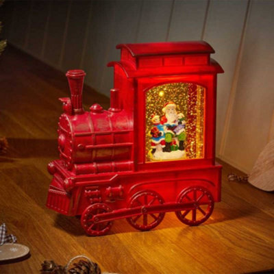 Samuel Alexander 17Cm Battery Operated Light Up Snowswirl All Aboard Christmas Decoration With Leds - image 1