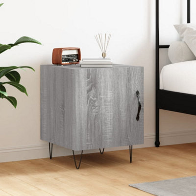 Berkfield Bedside Cabinet Grey Sonoma 40X40X50 Cm Engineered Wood - image 1