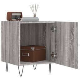 Berkfield Bedside Cabinet Grey Sonoma 40X40X50 Cm Engineered Wood - thumbnail 3