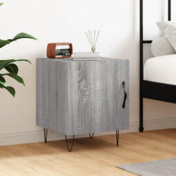 Berkfield Bedside Cabinet Grey Sonoma 40X40X50 Cm Engineered Wood - thumbnail 1