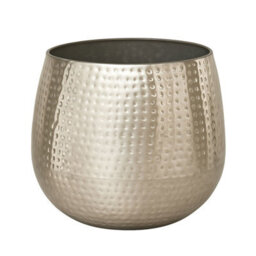 Melody Maison Large Silver Hammered Metal Planter - thumbnail 6