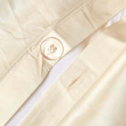 Homescapes Cream Organic Cotton Duvet Cover Set 400 Tc, Super King - thumbnail 3