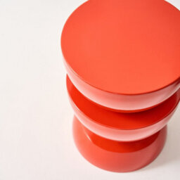 Sweeek - Coffee Table Side Table Bedside Table Metal With Glossy Finish Coral Pink 32X32X46.5 Cm - Coumba - thumbnail 6