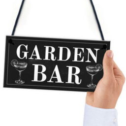 Red Ocean Shabby Chic Garden Bar Sign Hanging Wall Sign For Bar Summerhouse Gift - thumbnail 6