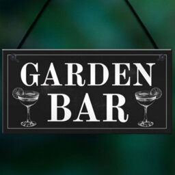 Red Ocean Shabby Chic Garden Bar Sign Hanging Wall Sign For Bar Summerhouse Gift - thumbnail 5
