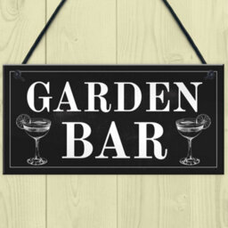 Red Ocean Shabby Chic Garden Bar Sign Hanging Wall Sign For Bar Summerhouse Gift - thumbnail 2
