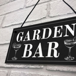 Red Ocean Shabby Chic Garden Bar Sign Hanging Wall Sign For Bar Summerhouse Gift - thumbnail 7