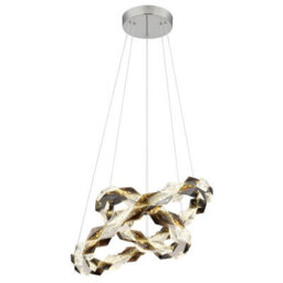 Luminosa Lighting Luminosa Karilion Twin Ring Pendant Ceiling Light Chrome 2X Led 4000K - thumbnail 5