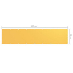 Berkfield Balcony Screen Yellow 90X400 Cm Oxford Fabric - thumbnail 5