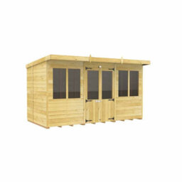 Buttercup Farm 12Ft X 6Ft Pent Summer House - Wood - L178 X W358 X H201 Cm - thumbnail 1