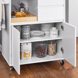 Sobuy Fkw123-Nw,trolley Kitchen Storage Trolley Mobile Cabinet With Rubber Wood Worktop,w72Xd42Xh84.5 - thumbnail 6