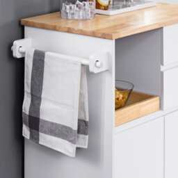 Sobuy Fkw123-Nw,trolley Kitchen Storage Trolley Mobile Cabinet With Rubber Wood Worktop,w72Xd42Xh84.5 - thumbnail 4