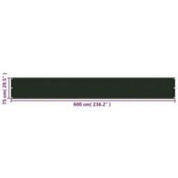 Berkfield Balcony Screen Dark Green 75X600 Cm Hdpe - thumbnail 5