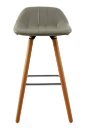 Orsina Grey Faux Leather Bar Stool, Comfortable Seating Bar Stool With Back, Easy To Clean Kitchen Bar Stool - thumbnail 7
