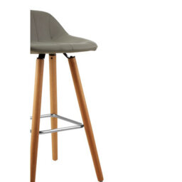 Orsina Grey Faux Leather Bar Stool, Comfortable Seating Bar Stool With Back, Easy To Clean Kitchen Bar Stool - thumbnail 6