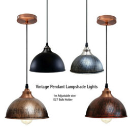 Ledsone Rustic Red Dome Vintage Pendant Light With E27 Base 1M Industrial Ceiling Lamp Ideal For Dining Rooms Bars - thumbnail 9