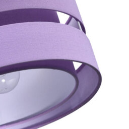 Happy Homewares Contemporary Quality Lilac Linen Fabric Triple Tier Ceiling Pendant Light Shade - thumbnail 4
