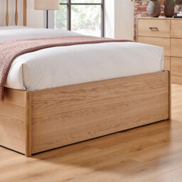 Save On Goods UK 6Ft Super King Ottoman Lift Up Storage Real Oak Wood Wooden Bed Frame - thumbnail 4