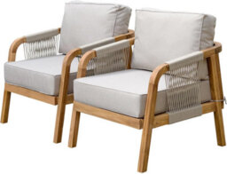 Garden Gear Acacia Aspen 4 Person Luxury Lounge Set Outdoor Garden Furniture Sofa Armchairs Coffee Table Deep Cushions - thumbnail 5