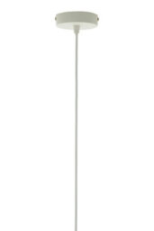 Orsina White Pendant Light, Geometric Metal Shade With Slotted Design, Durable Steel Hanging Lamp - thumbnail 4