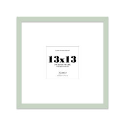 "13X13"" Mint Green Picture Frame - 13X13"" Square Frame With 9X9"" Mount For 13X13""/9X9"" Pictures Moderrn Style Thin Edge, 1 Pack" - thumbnail 1