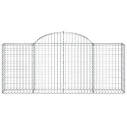 Berkfield Arched Gabion Baskets 10 Pcs 200X30X80/100 Cm Galvanised Iron - thumbnail 4